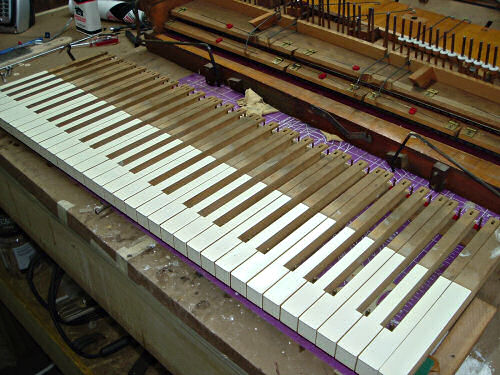 Restored Keys for an Antique Reed Organ
