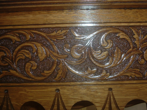 Refinished Pump Organ Hutch - Detail