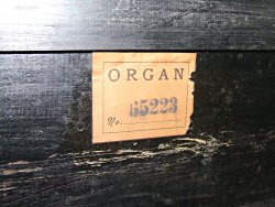 Reed Organ Serial Number Example