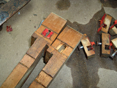 Key Bushings on a Pump Organ Key