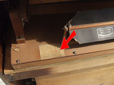 Reed Organ Serial Number Example